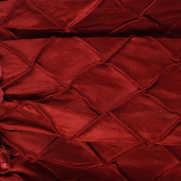 Red pin tuck party dress - Picture 3 of 6